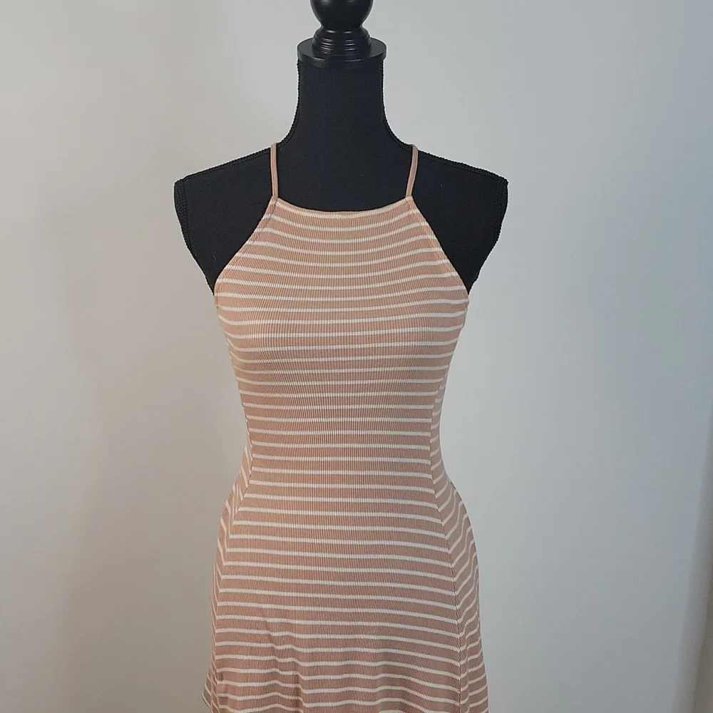 Forever21 pink striped dress small - Picture 1 of 5